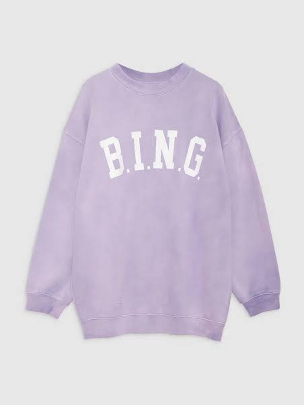 Anine Bing Tyler Sweatshirt in Washed Lavender (Lilac) Small